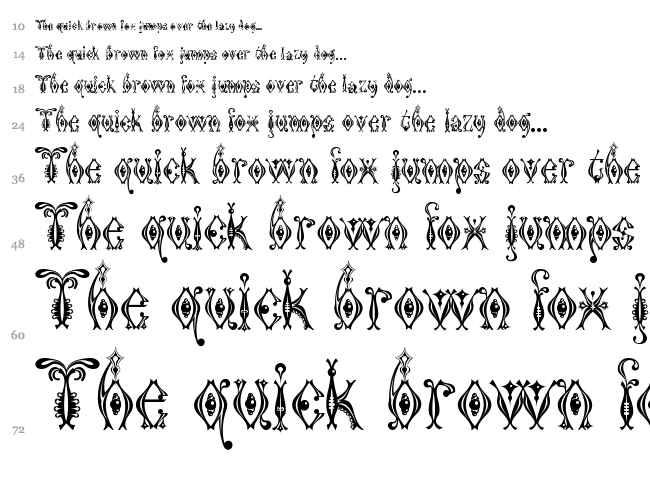 Kingthings Tendrylle font waterfall